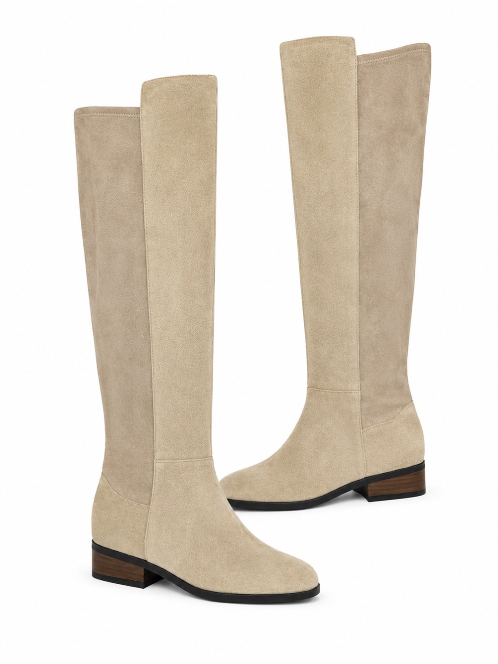 Lucky Brand Beige Suede Knee-High Boots Size 8.5
